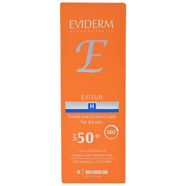 بهترین کرم ضد آفتاب SPF 50 اویدرم مدل Evisun مناسب پوست خشک 